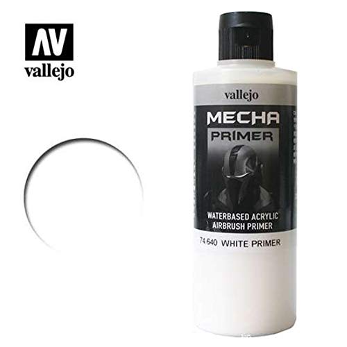 Vallejo White Painting Accessories, 6.76 Fl Oz (Pack of 1) (VJ74640) - color: White Primer, size: 6.76 Fl Oz (Pack of 1)
