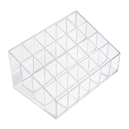 Super Z Outlet Transparent Cosmetic Makeup Organizer for Lipstick, Brushes, Bottles, and More - Clear Case Display Rack Holder