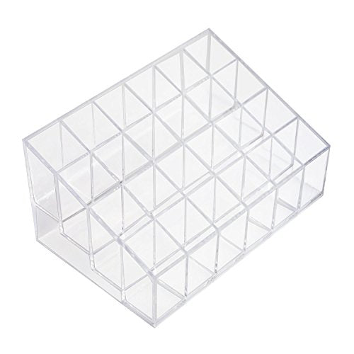 Super Z Outlet Transparent Cosmetic Makeup Organizer for Lipstick, Brushes, Bottles, and More - Clear Case Display Rack Holder