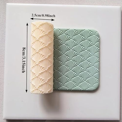 Polymer Clay Texture Roller Work with Polymer Clay Cutters for DIY Earrings Jewelry Making Craft Supplies (GZ032)