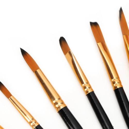 12Pcs Special Shape Art Brush Set, Premium Nylon Filaments Painting Brushes for Watercolor, Gouache, Oil Painting and Handmade Craft Use