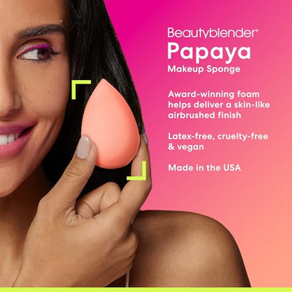 Beautyblender Orange Makeup Sponge | Super-Soft Blending Foam for Foundations, Powders & Creams | Reusable & Washable, Vegan & Cruelty-Free, Streak-Free Finish - color: Orange