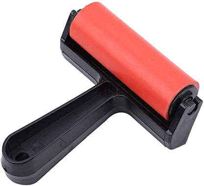 4-Inch Rubber Roller Brayer Tool – Vinyl, Printmaking, Stamping, Cardmaking, Scrapbooking – Durable Craft Roller with Easy-Grip Handle