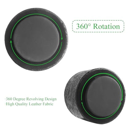 Round Leather Art Supply Organizer,Remote Control Holder,360 Degree Spinning,Multi-Functional Pencil Holder,4 Compartments Desktop Stationary Organizer(1-Carved Black) - color: 1-Carved Black