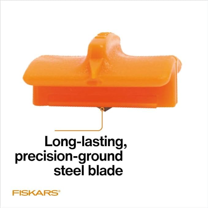 Fiskars Trimmer Replacement Blades, Precision-Ground Steel for Clean Cuts, Refill Carriage for 9" & 12" Personal Trimmers, Two Pack, Orange - size: 2-Pack, style: Style G