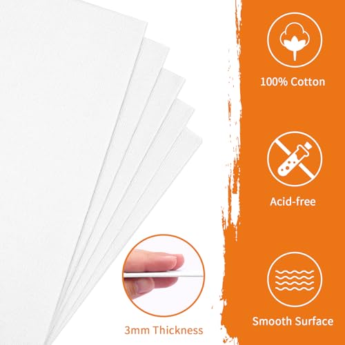 FIXWAL Canvas Boards for Painting 32 Pack Multi Sizes