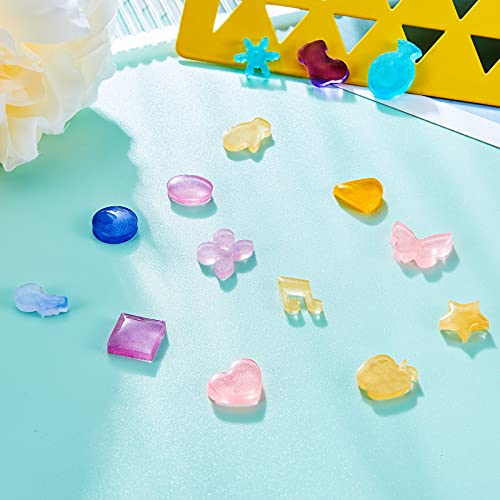 Geiserailie 22 Pieces Stud Earrings Resin Moulds Tiny Jewelry Silicone Jewelry Epoxy Casting Moulds with Stainless Steel Ear Studs and Earring Backs for Resin DIY Jewelry Making Supplies