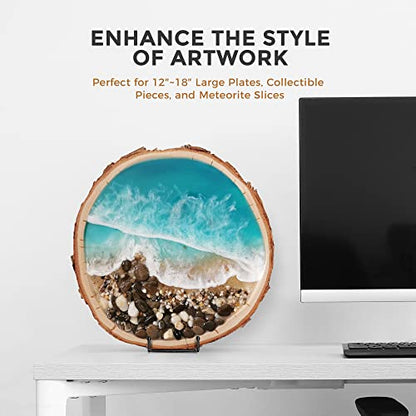 TR-LIFE 4 Pack 8 Inch Large Plate Stands for Display - Holder Stand + Metal Frame for Picture, Book, Decorative Platter, Photo Easel - size: 8 Inch