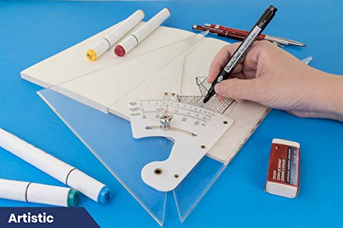 Pacific Arc Professional Adjustable Triangle Clear With Inking Edge 10" - style: 10 inch