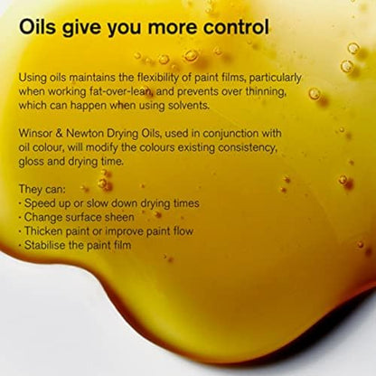 Winsor & Newton Linseed Stand Oil, 75ml (2.5oz) Bottle | Pale Viscous Oil, Slows Drying, Smooth Enamel Finish, No Brush Marks, Excellent Leveling, Can Be Used for Glazing - color: Linseed Stand Oil, style: 2.5-oz Bottle