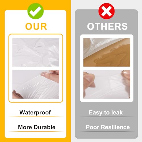 6pcs 9X12FT Plastic Drop Cloths,Waterproof Anti-dust Cover,Disposable Tarp for Painting for Couch/Furniture Cover - size: 6pack