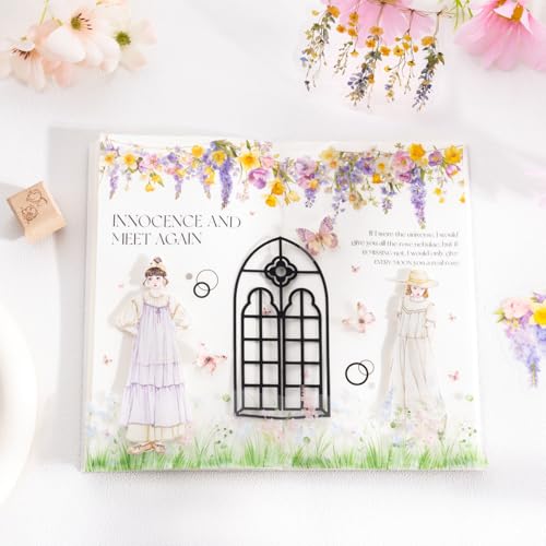 60 Pcs Hanging Floral Stickers for Scrapbooking and Journaling | PET material with hanging flowers and trailing vines for junk journals, collage, planners, card making and DIY crafts - color: Bloom Time