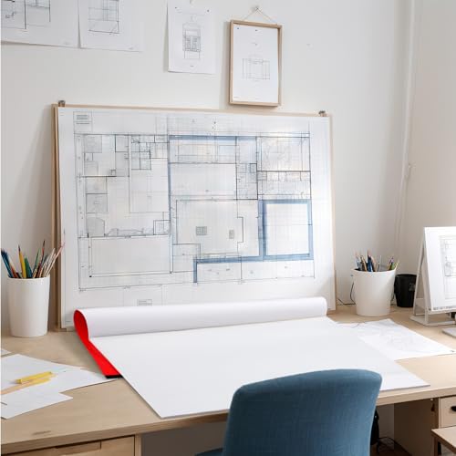 ForraFun 2 Pack 11 x 17 Inches Design Vellum Pad Drafting Vellum Paper Pad White Translucent Drafting Tracing Paper for Drawing Design Tracing and Architecture, 100 Sheets