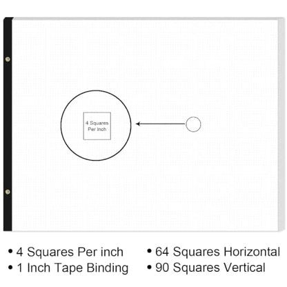 Large Dotted Paper Notepad - 22" x 17" Grid Dot Paper, 50 Sheets/100 Pages, 100 Gsm White Paper Desk Pad for Office/School/Home - size: 1-Pack, style: Dotted