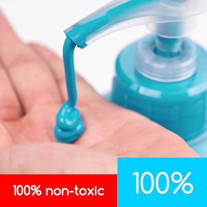 MEEDEN Turquoise Blue Acrylic Paint: 1 L /33.8 oz Satin Liquid Paint with Pump Lid - Soft Body Art Paints for Canvas, Studio, School, Wall & Poured Paintings - color: Turquoise Blue