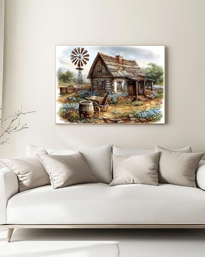 Farmhouse Diamond Art Kits for Adults, Country Diamond Art 12X16 Inch - color: Landscape 11
