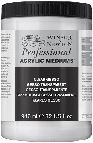 Winsor & Newton Professional Acrylic Medium, Clear Gesso, 946ml - color: Clear Gesso, style: 946ml (32-oz)