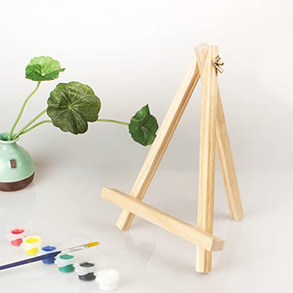 Tosnail 12 Pack 9 Inches Art Easel Stand Tabletop Wooden Display Stand Photo Holder Display Stand for Artist, Students, Adults, Kids Painting