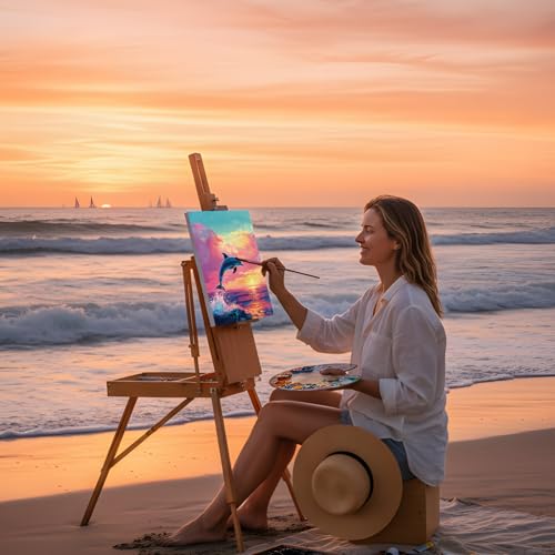 Sherr 24 Pcs Pre Drawn Canvas for Adult, Multiple Sceneries, 8 x 10 Inch - size: 8 x 10 Inch, style: Multiple Sceneries
