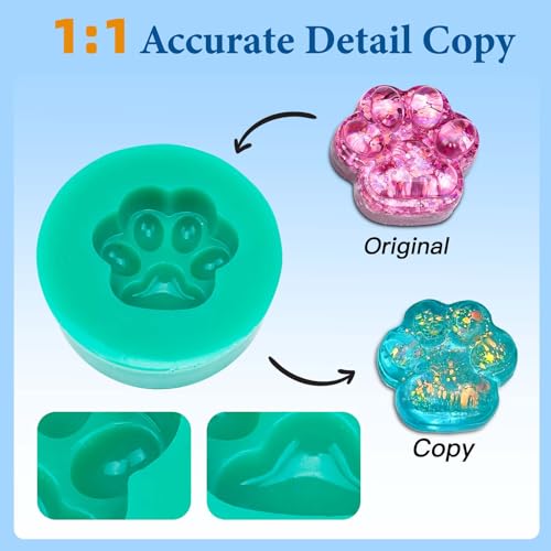 JDiction Reusable Silicone Mold Making Kit, 16oz Remeltable Silicone for Mold Making, No Mix, Non-Toxic, Odorless Silicone Rubber for Resin, Epoxy, Picky Pad, Clay, Soap, Candle, Small Crafts