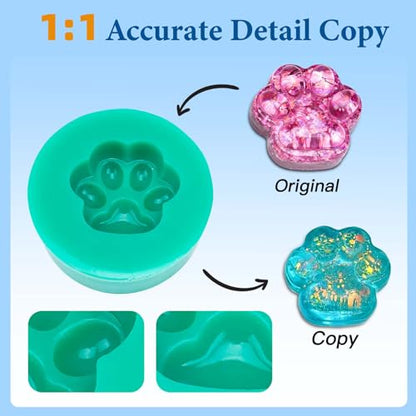 JDiction Reusable Silicone Mold Making Kit, 16oz Remeltable Silicone for Mold Making, No Mix, Non-Toxic, Odorless Silicone Rubber for Resin, Epoxy, Picky Pad, Clay, Soap, Candle, Small Crafts