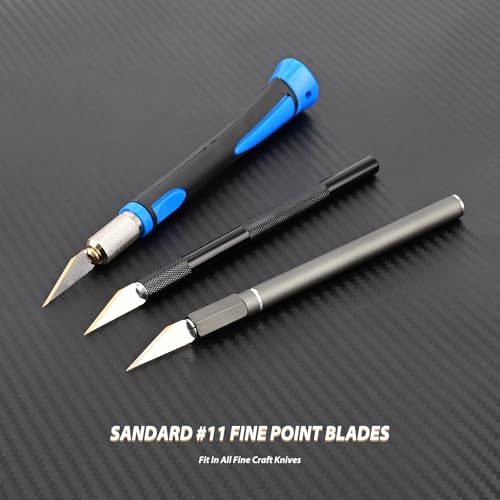 EHDIS Precision Craft Hobby Knife Blades # 11 Titanium Coated Blade Refill Hobby Art Blades Cutting Tool with Storage Case for Craft, Hobby, Scrapbooking, Stencil-20 Pack (Pack of 40) - size: Pack of 40