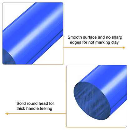 HARFINGTON Acrylic Clay Roller 8 Inch x 1 Inch Solid Non-Stick Plastic Round Tube Roller Polymer Clay Rod Fondant Rolling Pin for Shaping, Sculpting, Modeling DIY Crafts, Blue - color: Blue, size: 8 Inch x 1 Inch