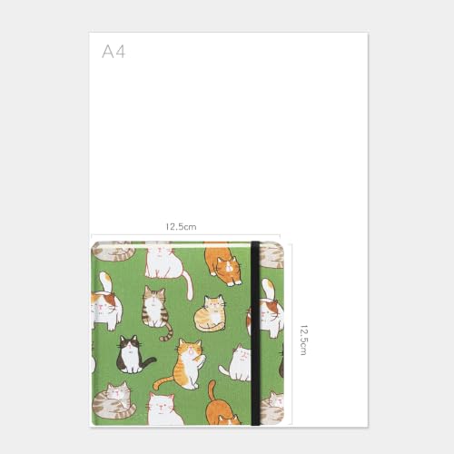 5x5" Sketchbook,Pocket Hardcover Notebooks,Sketch Books for Drawing Writing | 80gsm Blank Paper,96Sheet/192Pages,Cloth Cover,Portable Small Size for Sketching,Diary Memo Planner.Cat - color: Cloth-Cat