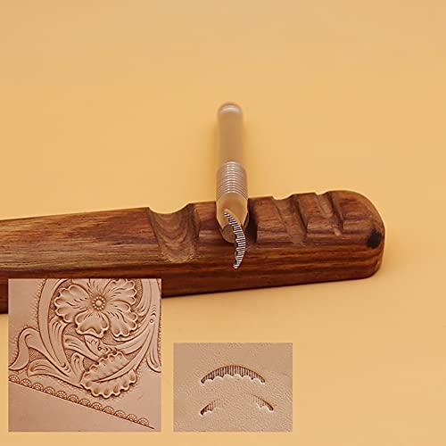 Leather Stamping Tool 304 Stainless Steel Professional Stamp Tools Leather Edge Punch Carving DIY LeatherCrafts (A, 1pc) - size: A, 1pc