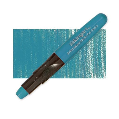 KINGART GS034-1 Mixed Media Gel Stick Crayon, Pale Turquoise | 1-Piece Artist Crayon: Brush on water for watercolor effects; odorless and non-toxic - color: Pale Turquoise