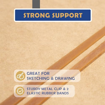 Falling in Art 19x25 Sketch Board with Sturdy Clip &Rubber Bands | Professional Art Drawing Board, Portable Artists Clipboard for Classroom, Studio Drawing, Outdoor Painting - size: 19X25"
