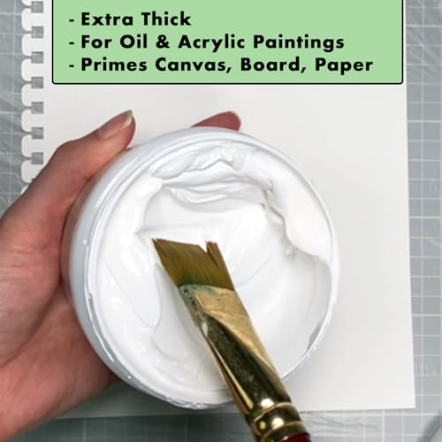 Grumbacher 52516 16-Ounce Gesso (Hyplar) Artists Acrylic Medium Jar