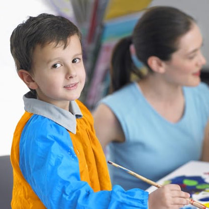 Kopokita Kids Art Smock, Toddlers Painting Apron Children Artist Smock - color: Orange