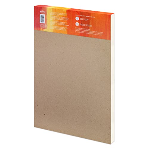Fluid Watercolor Fold Over Pad, 12 x 18 inches, 20 White Sheets, 140 lb (300 GSM) Cold Press for Artist Painting and Wet Media - size: 12x18 Inches