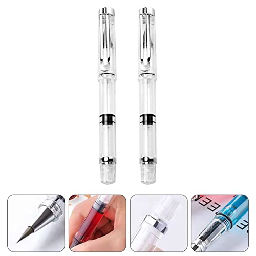 NUOBESTY 15 Pcs Refillable Watercolor Brush Pens for Calligraphy Painting Drawing with Transparent Body and Large Ink Capacity