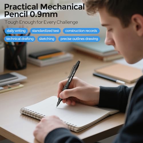 Nicpro Art Mechanical Pencil 0.9mm with Case, 3PCS Mechanical Pencils 0.9 - style: 0.9mm(3 Pcs)