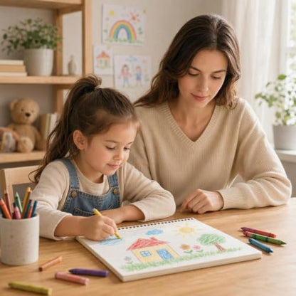 Sketch Book for Kids 8.5 x 11 Inch Hardcover Spiral Bound Sketch Pad, 50 Sheets 110gsm Thick Paper, Art Drawing Book for Children（ 1PCS） - color: Sunflower