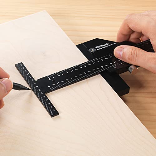 Scriber Gauge 150mm – Metric Marking Tool, CNC Measuring Rule, Layout Gauge, Thickness Checker for Precision Woodworking, Cabinet Making, Framing, Joinery (New Version) - size: 150mm
