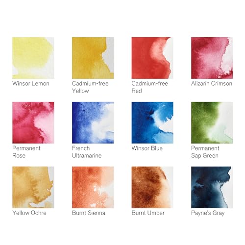 Winsor & Newton Professional Watercolor Paint Set, Tube Travel Tin - style: Lightweight Sketchers' Box 12 x 5ml Tubes