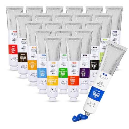 Paul Rubens Oil Paint, 20 Bright Oil Colors with High Saturation, 50ml Large Capacity Tubes, Faster Drying Time with Creamy Texture and Consistency for Artists, Students, Beginners | Art Supplies with High Saturation, Creamy Texture and Consistency for Ar