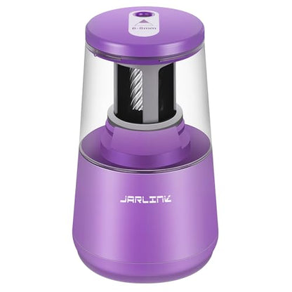 JARLINK Electric Pencil Sharpener, Heavy Duty Helical Blade, Auto Stop - color: Purple