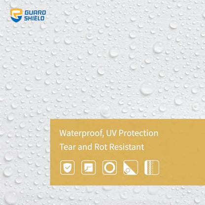GUARD SHIELD Super Heavy Duty White Ploy Tarp Cover 20x30 Feet Waterproof Tarps 16mil Thick UV and Tear Resistant Tarpualin - color: White, size: 20x30