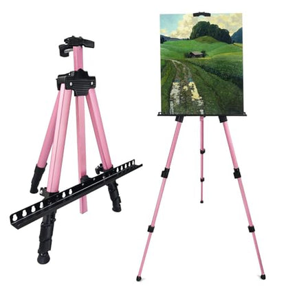 RRFTOK Pink 17-66 Inch Adjustable Art Easel Stand for Painting and Sign - style: 66Pink 1-pack