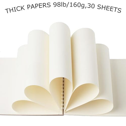 Van Gogh Aesthetic Art Mixed Media Sketchbook,98lb/160gsm Acid Free Thick Paper Sketching,Larger Blank Spiral Bound Notebook,Sketch Pad Book for Kids Student and Adult (Almond Blossoms) - color: Almond Blossoms