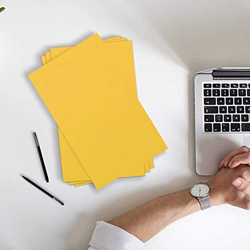 JAM PAPER Vellum Bristol 65lb Cardstock - 11 x 17 Ledger Size Coverstock - 147 gsm - Goldenrod - 50 Tabloid Sheets/Pack - color: Goldenrod, size: 11" x 17"