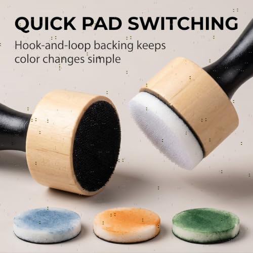 Brown Blending Tool,Art Supplies for Distressing Blending and More Control of Ink Placement Compact No More Inky Fingers,Mini Round Ink Blending Tool,Versatile Inking Tools Drawing,Art Blenders