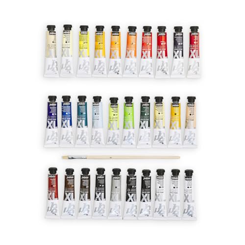 PEBEO Pébéo Fine XL Oil Paint Set, Complementary Colours, 30 x 20 ml + Brush - size: 30 x 20 ml + Brush