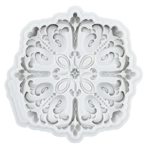 Baroque Scroll Relief Polymer Clay Mold Baroque Lace Silicone Molds | Embossed Sculpture DIY Craft Epoxy Resin Casting Polymer Clay Tools Crafts Air Dry Jewelry Making - color: Style Q