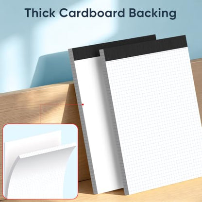 12 Pack Graph Paper 8.5 X 11, 4x4 Quad Grid Paper, 50 Sheets/Pad | Graph Paper Notebook, 4x4 Grid Ruled Paper with Blue Lines, , Drafting Paper, Quad Ruled Paper for Math, Notes & Design - color: White-Squared- 12 Pack(50 Sheets)