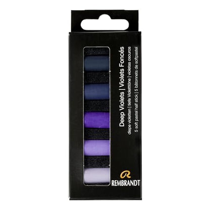 Rembrandt Soft Pastel Set, Deep Violets, 5 Count